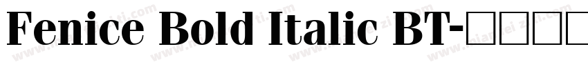 Fenice Bold Italic BT字体转换